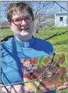  ?? ERIC MCCARTHY/ JOURNAL PIONEER ?? Rev. Lynn McKinnon displays a copy of her new children’s book, “The Tiny Brown Seed.” The book, which was illustrate­d by Alma resident, Jesse Barbour. A book launch will be held May 22 in the Gordon Memorial United Church hall, Alberton.