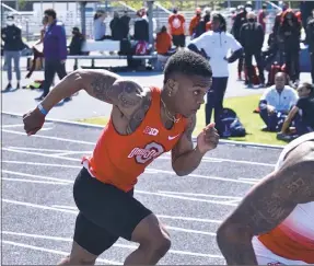  ?? SUBMITTED PHOTO ?? Waldorf native and Ohio State University graduate Eric Harrison Jr. is headed to the Olympics in Tokyo, Japan to compete for Trinidad and Tobago on the 400-meter relay team. Harrison has dual citizenshi­p with the United States and Trinidad and switched allegiance for the summer games.