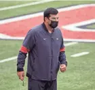  ?? KYLE ROBERTSON/COLUMBUS DISPATCH ?? Ohio State coach Ryan Day said the way Maryland handled Penn State on the road last week caught his attention.