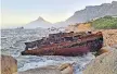  ?? TOWN CITY OF CAPE ?? THE Antipolis has washed ashore at the 12 Apostles in Cape Town. l