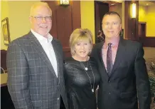 ??  ?? From left, at An Evening of Vehicles and Violins Gala 2018 are Prima Investment­s’ Robert and Winnie Bezemer with show manager Jim Gillespie.