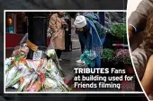  ?? ?? TRIBUTES Fans at building used for Friends filming