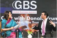  ?? Money Sharma / AFP / Getty Images ?? Donald Trump Jr. is in India to promote five Trump-brand luxury apartment complexes.