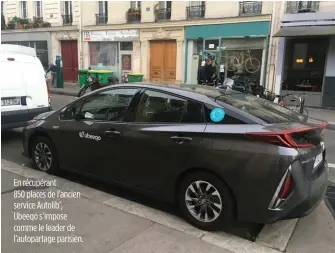  ??  ?? En récupérant
850 places de l’ancien service Autolib’, Ubeeqo s’impose comme le leader de l’autopartag­e parisien.