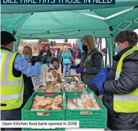  ?? ?? Open Kitchen food bank opened in 2018