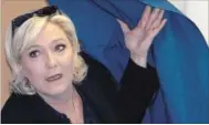  ?? MICHEL SPINGLER ASSOCIATED PRESS FILE PHOTO ?? French far-right leader Marine Le Pen is facing charges for distributi­on of violent images via Twitter.