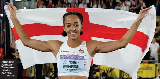  ?? REUTERS ?? Prize day: JohnsonTho­mpson retains her title