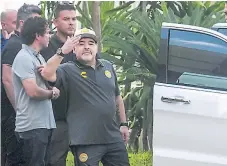  ??  ?? estrella. Maradona recibió la oferta de trabajo a través de Antonio Mohamed.
