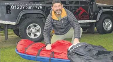  ?? Pictures: Tony Flashman FM4658648 ?? Scott Smith prepares his supplies for the Yukon Artic Ultra