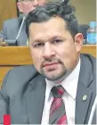  ??  ?? El acusado diputado por Alto Paraná Ulises Quintana (ANR, Añetete), vinculado supuestame­nte al narcotráfi­co.