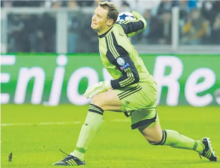  ??  ?? Manuel Neuer of FC Bayern Muenchen in action during the UEFA Champions League quarter-final second leg match against Juventus at Juventus Arena on April 10, 2013.