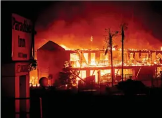  ?? AFP ?? El incendio consumió gran parte de la localidad de Paradise, de 26 mil habitantes y a unos 280 kilómetros de San Francisco/