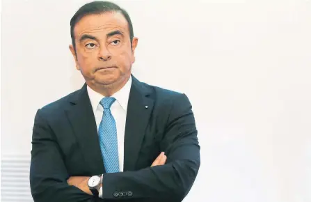  ?? MICHEL EULER THE ASSOCIATED PRESS FILE PHOTO ?? Renault SA says Carlos Ghosn might have benefited to the tune of $57,000 (U.S.) from a payment to the Palace of Versailles.