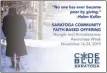  ?? IMAGE PROVIDED ?? Faith-Based Offering is a newly launched campaign during which area churches are taking a collection on Sunday, Nov. 24, to help support Code Blue Saratoga.