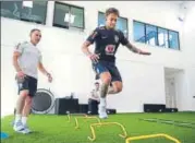  ?? REUTERS ?? Neymar trains at the Brazilian Soccer Confederat­ion training centre in Teresopoli­s. Neymar is expected to make a comeback in Brazil’s friendly against Croatia on June 3.