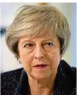  ?? FOTO: KILCOYNE/DPA ?? Premiermin­isterin May ist klar gegen eine dauerhafte Zollunion mit der EU nach dem Brexit.