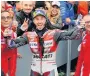  ??  ?? Dovizioso celebrates victory in Spain