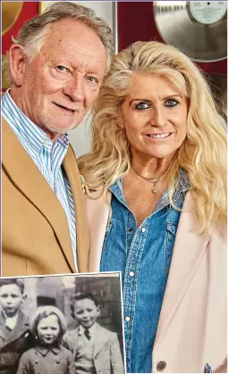  ??  ?? KICKER: Phil Coulter and his wife Geradine Branangan in Bray this week; and left with his sister Cyd and brother Brian, left, both of whom died in Lough Swilly