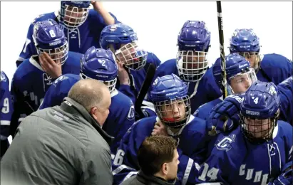  ?? File photo by Louriann Mardo-Zayat / lmzartwork­s.com ?? The No. 1 Cumberland hockey team is undefeated headed into the Division II semifinals this weekend against Cranston West. The Clippers and Falcons start the best-of-three series tonight at 8 at Adelard Arena.