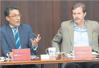  ?? PARTICULAR ?? Ignacio Gaitán, presidente de iNNpulsa, y Esteban Piedrahita, de Cámara de Comercio de Cali.