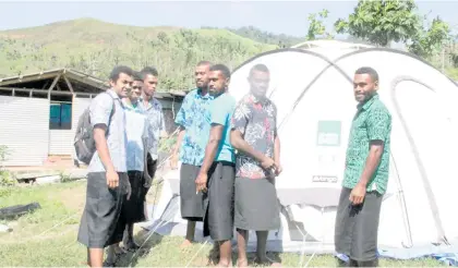  ?? Photo: DEPTFO News ?? Youths at Aravudi Village in Ovalau.