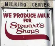  ?? PHOTOS BY PAUL POST — PPOST@DIGITALFIR­STMEDIA.COM ?? The milk produced at O.A. Borden & Sons goes to Stewart’s Shops.