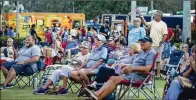  ?? MEGHAN MCCARTHY / THE PALM BEACH POST ?? A crowd at the Wellington Amphitheat­er in June enjoys a free outdoor concert by the Air National Guard Band of the South.