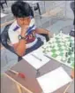  ?? SIC ?? ▪ A young player in action during the Shivani Cup InterSchoo­l Chess Championsh­ip in Lucknow on Wednesday.