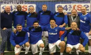  ??  ?? Nacho had been playing with a host of former Ibrox stars in the AOK Traditionm­asters tournament in Berlin. He felt chest pains after a match and was rushed to hospital.
