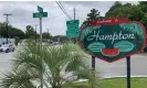  ?? Photograph: Jeffrey Collins/ ?? A sign welcomes people to Hampton, South Carolina.