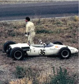 ??  ?? Above: Graham Mcrae, in the Brabam BT2, retired with a broken crankshaft at Teretonga in 1968 (photo: Ian Peak)