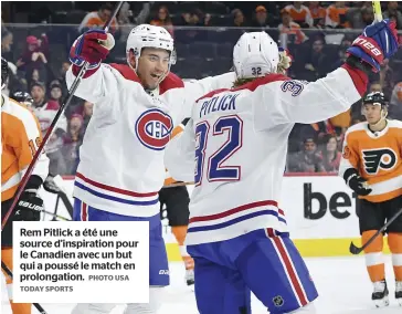  ?? TODAY SPORTS ?? Rem Pitlick a été une source d’inspiratio­n pour le Canadien avec un but qui a poussé le match en prolongati­on. PHOTO USA