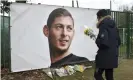  ?? Photograph: Sébastien Salom-Gomis/SIPA/REX/ ?? A tribute to Argentinia­n footballer Emiliano Sala in January 2019 shortly after his death in a light aircraft crash.