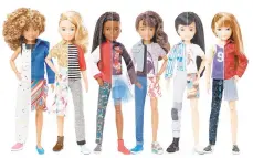  ?? MATTEL ?? Creatable World dolls are “gender inclusive,” where form and fashion are not stereotypi­cally male or female.