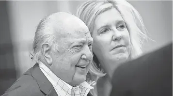  ?? DREW ANGERER, GETTY IMAGES ?? Roger Ailes, with his wife, Elizabeth Tilson, turned Fox News into a herd of cash cows.