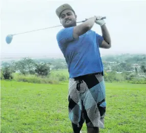  ?? Photo: Charles Chambers ?? Golfer Neil Naro training for this weekend’s GEOTECH Drilling and Islands Electric Lautoka Open on November 15, 2017.