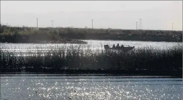  ?? Luis Sinco
Los Angeles Times ?? GOV. JERRY BROWN wants to build two tunnels that would siphon fresh water from the Sacramento River before it reaches the Sacramento-San Joaquin River Delta, above, and pour it into southbound aqueducts.