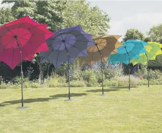  ?? Picture: PA Photo/Hayes Garden World ?? Norfolk Leisure 2.7m Round Geisha Parasols