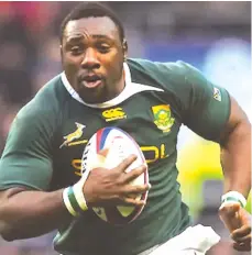  ??  ?? MAN OF THE MOMENT . . . Tendai ‘‘ Beast” Mtawarira continues to hog the limelight even away from the rugby pitch
