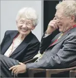  ?? Michael Conroy Associated Press ?? ON-AIR CHEMISTRY Dorothy Mengering shares a laugh with her son, David Letterman, in 2007. Her homespun sincerity made her a hit with audiences.