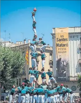  ?? XAVIER CERVERA ?? Los Castellers de Vilafranca se lucieron en Mataró