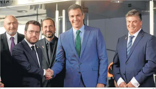  ?? M. G. ?? Pedro Sánchez y Pere Aragonès se reúnen el 15 de julio en Madrid para retomar el diálogo.