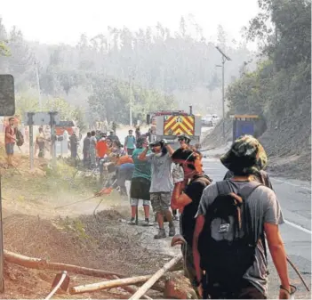  ?? FOTO: ATON ?? Voluntario­s trabajando en el sector Los Puentes de Florida.