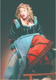  ?? Sara Krulwich / New York Times 1999 ?? Marin Mazzie in “Kiss Me, Kate,” at the Martin Beck Theater on Broadway in New York.