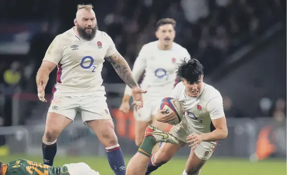  ?? ?? England’s Marcus Smith in action during the Autumn Internatio­nal match at Twickenham Stadium against South Africa.