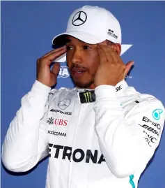  ??  ?? Lewis Hamilton after reacts during the Australian Grand Prix Circuit in Melbourne, Australia in this March 24 file photo. — Reuters photo