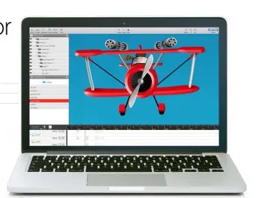  ??  ?? Import graphical elements and use keyframes to animate them, then export to native code. A powerful, effective way to incorporat­e animated elements into apps with minimal fuss.
Straightfo­rward animation tools
Helps animators and coders
Export for...