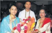  ??  ?? Achintya Rupani Dasi, Aparimay Shyam Das & Nandita