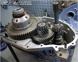  ??  ?? A rebuilt gearbox, and an LSD such as this MTX75 makes a lot of sense