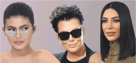  ?? FOTOS (3): DPA ?? Sie haben zumindest ein Talent zum Geldmachen: Mutter Kris Jenner (Mitte) mit ihren Töchtern Kylie Jenner (links) und Kim Kardashian.